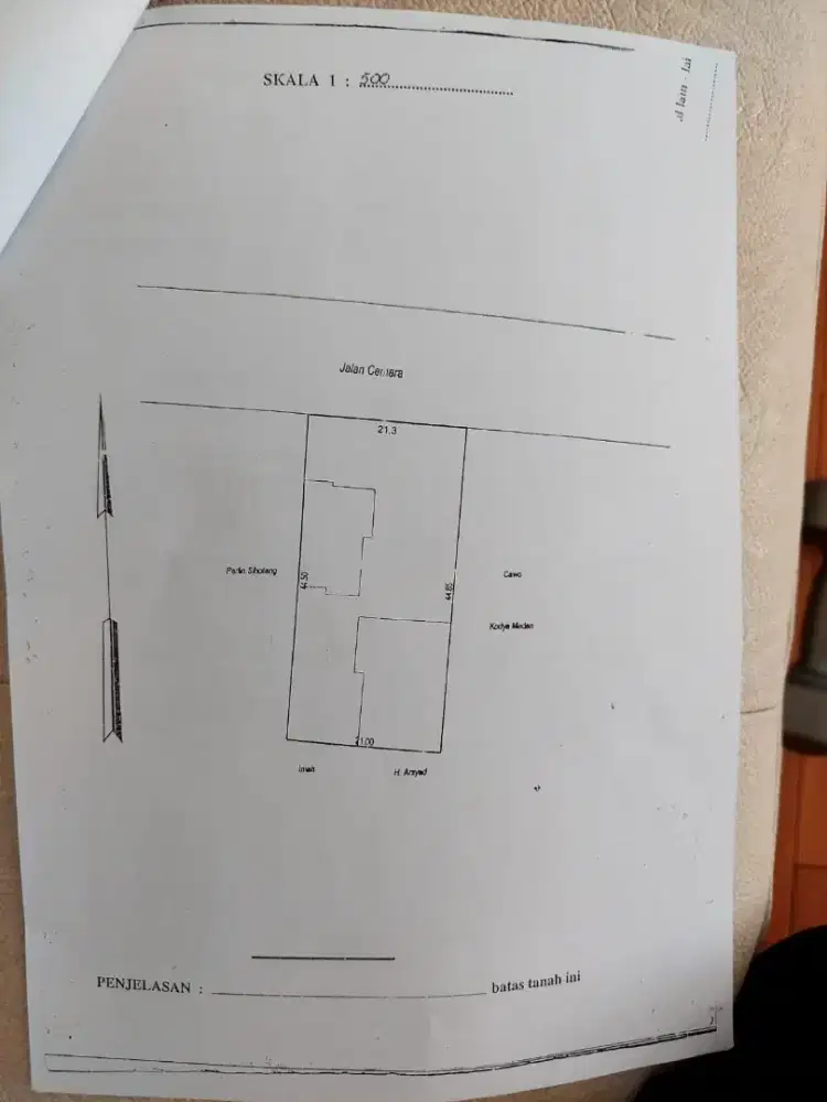 Tanah Jalan Cemara Seberang SPBU Anif