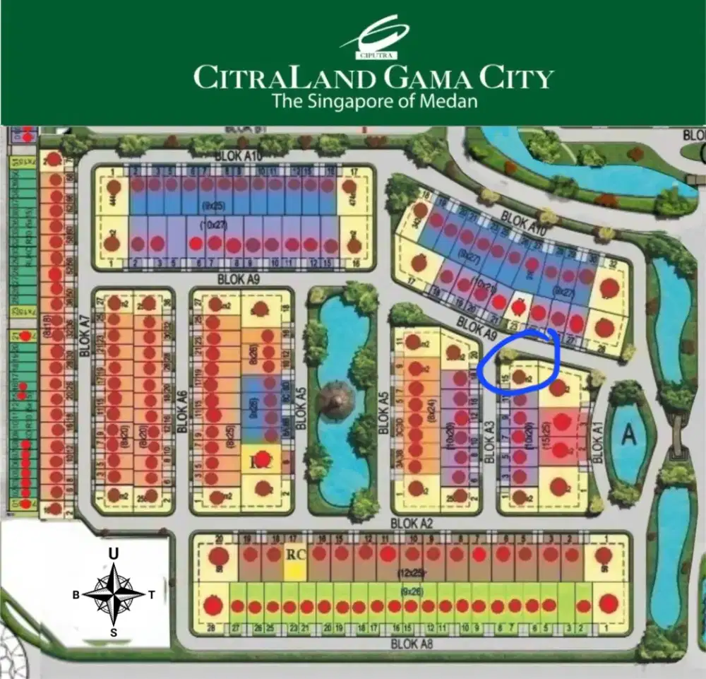 Kavling Sudut Citraland Gama City Cluster Ravelles