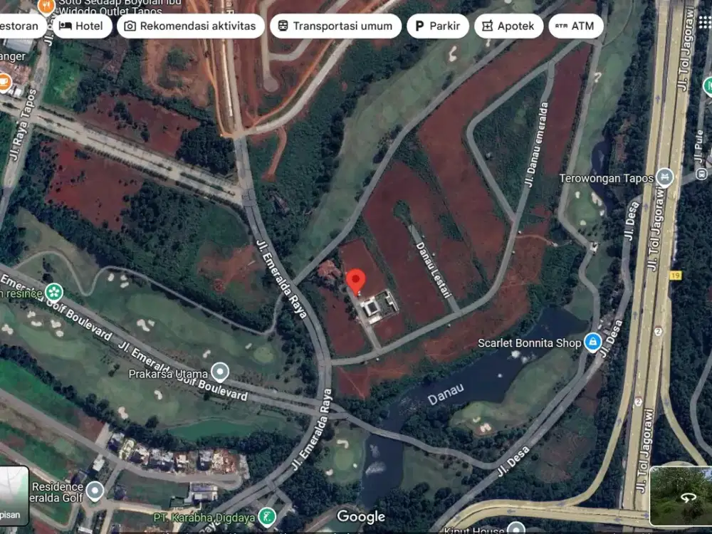 Tanah siap pakai di Cimanggis Golf Estate Ada IMB