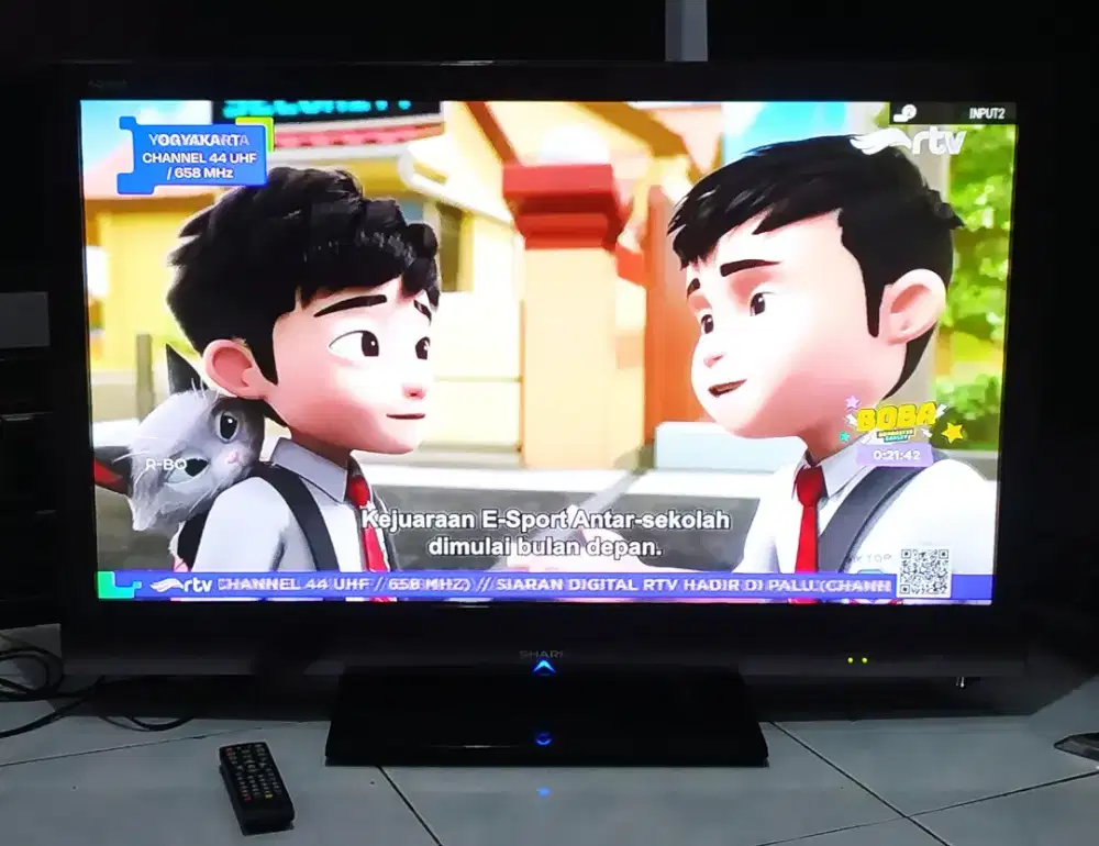 LED Sharp 40 in analog mulus normal jual cepat berikut stb nya
