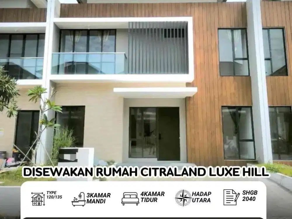 Disewakan Rumah Luxe hill Citraland Megah Batam Center