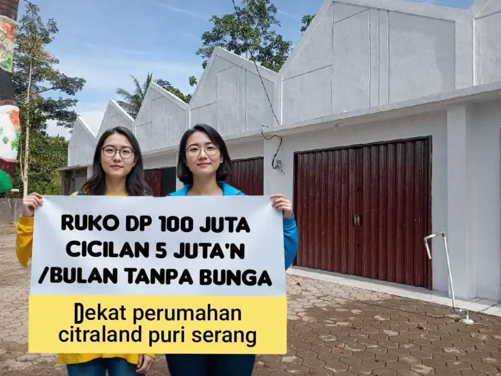 JUAL RUKO SIAP PAKAI DI SEPANG KOTA SERANG BISA CICIL TANPA BANK