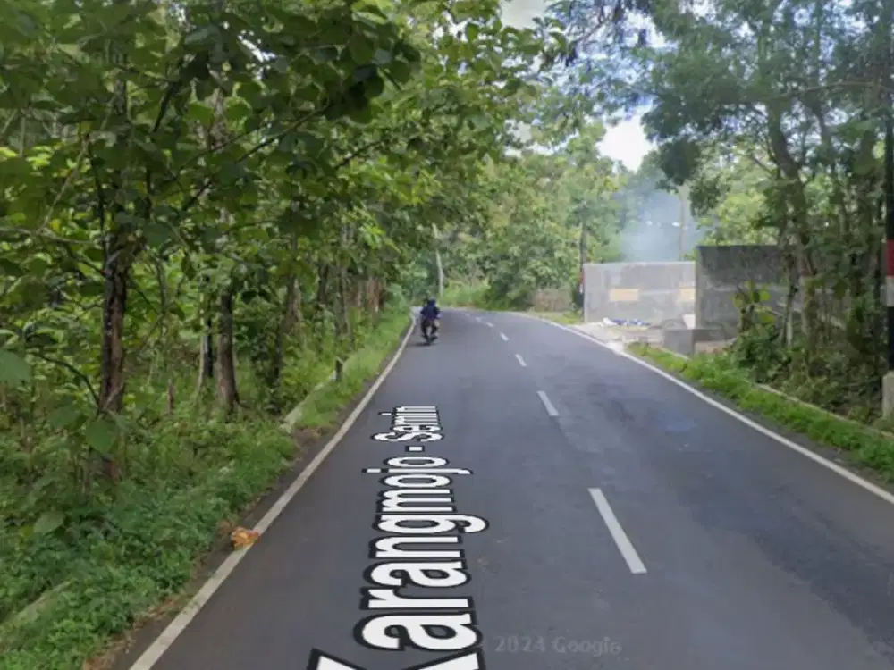 Tanah di pinggir jalan raya jalur wisata Karangmojo-Wonosari. Dekat rest area
