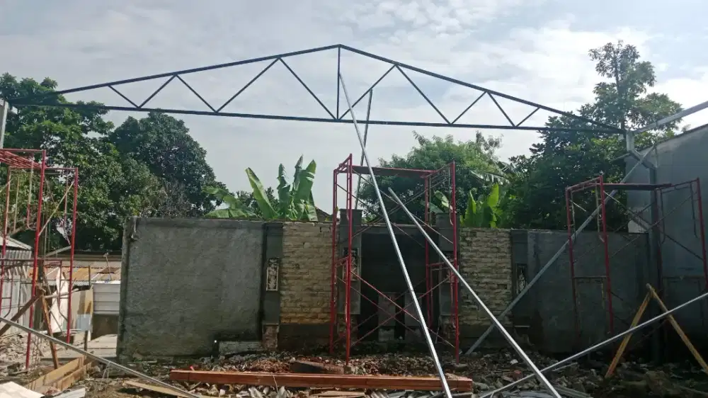 Gudang besi hollo atap alderon singgel layer