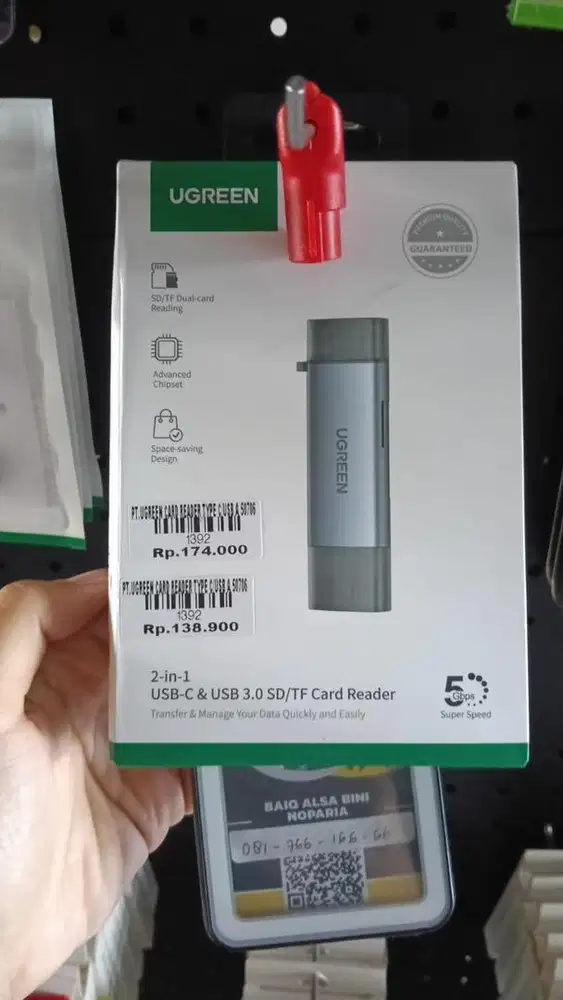 UGREEN CARD READER TYPE C/USB A 50706