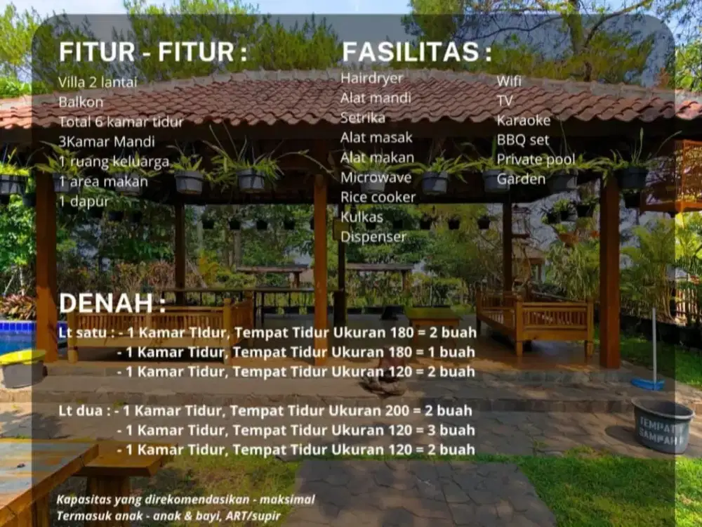JUAL VILLA ASRI FULLY FURNISHED DI TRINITY KAMPUNG DAUN BANDUNG