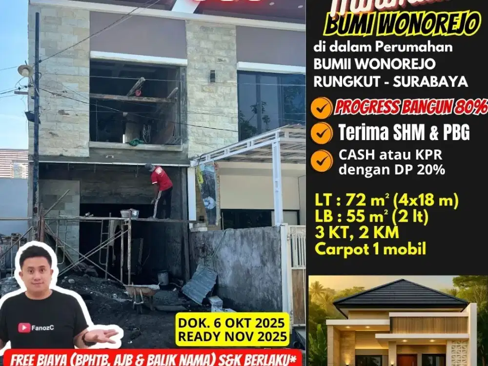 jual rumah surabaya, rumah minimalis, rumah rungkut surabaya, rumah murah 2 lantai