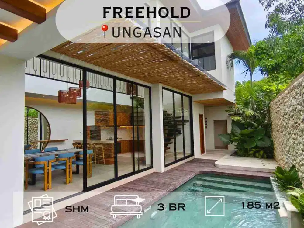 Villa Cantik di Ungasan – 3 Kamar Tidur, Private Pool, Freehold (SHM)