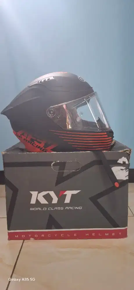 HELM FULL FACE KYT STRIKER #2 MATT BLACK/RED