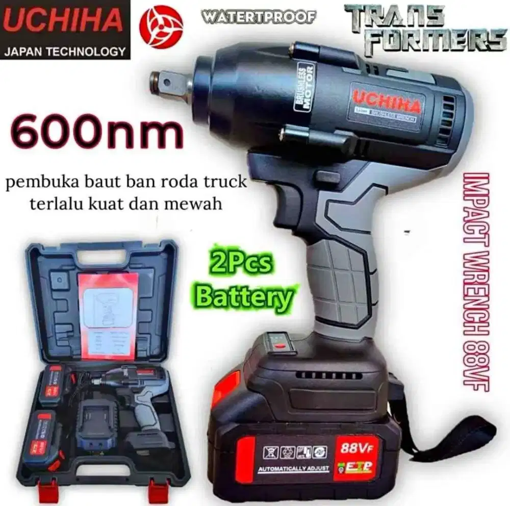 Mesin Impact Wrench Pembuka Baut Truck 88Vf JumboUCHIHA JapanTehnology