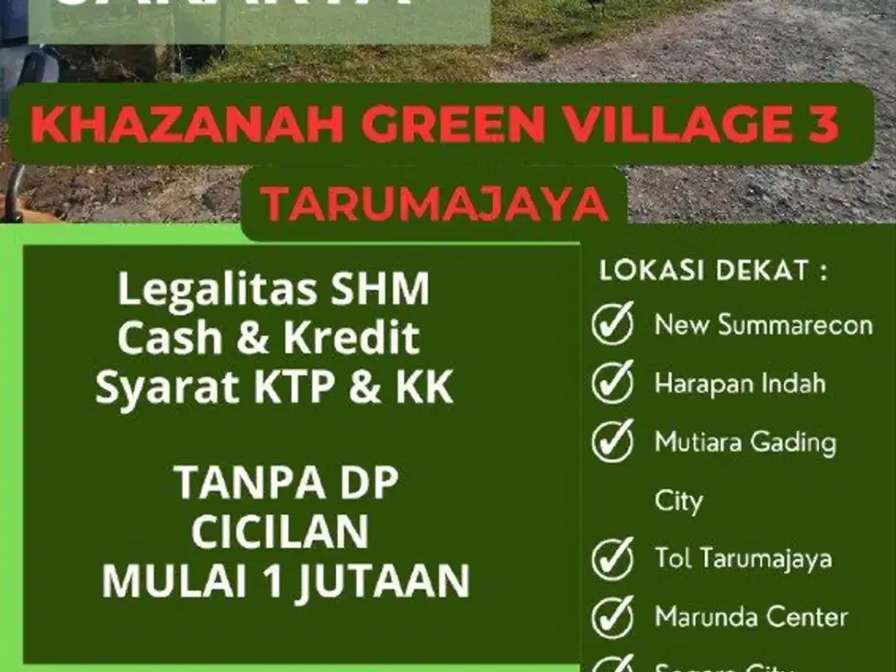 Tanah kavling Syariah, harga murah  dekat Jakarta Utara