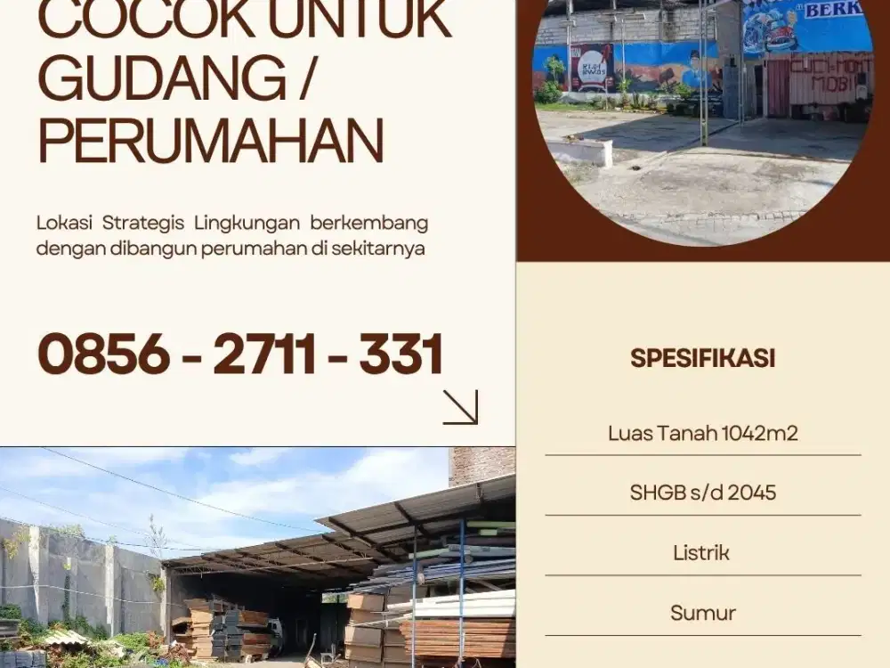 Tanah Kedungmundu Raya Cocok Untuk Gudang, Perumahan, Kuliner Ramai 24 Jam