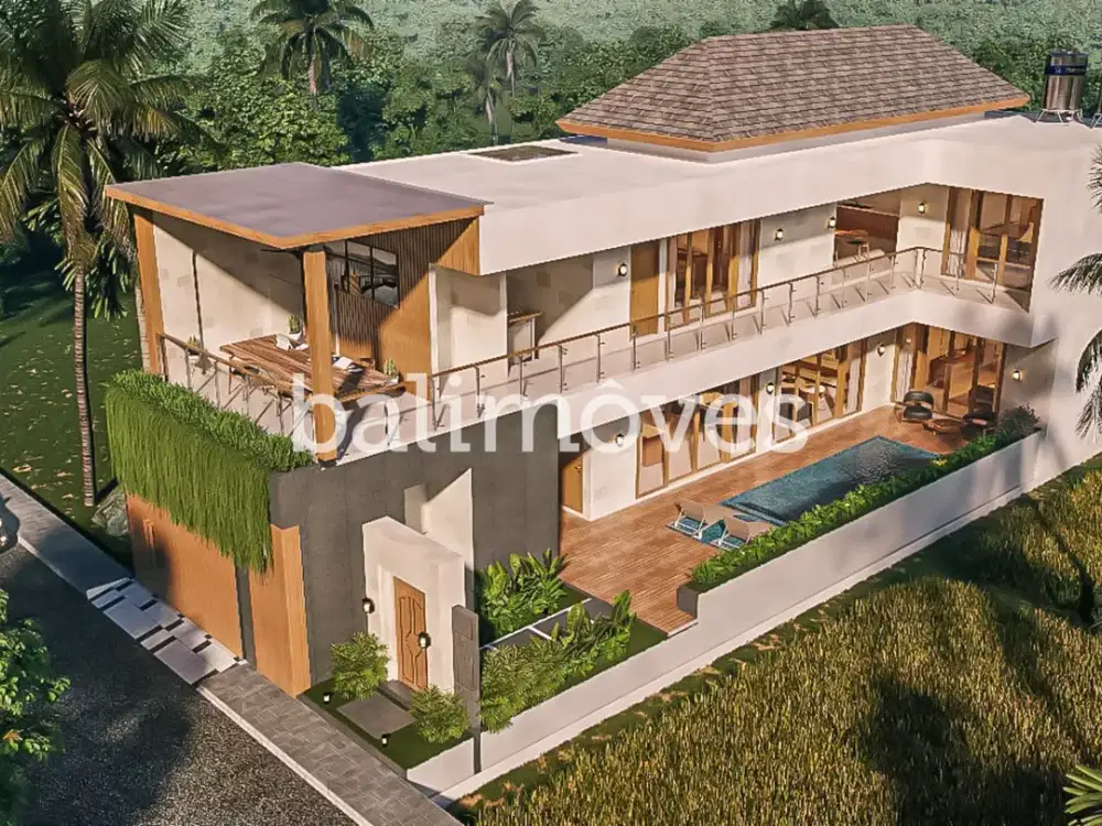 Vila Off Plan Modern dengan Empat Kamar Tidur di Tepi Pantai Sanur
