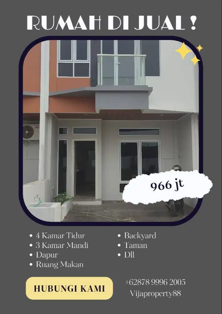 Rumah Siap Huni 4 Kt, 3 Km Bisa KPR Harga Bersahabat Dekat RS Avisena