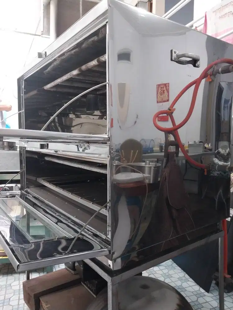 Over gas Steinless uk.85X55x72CM dengan api atas bawah FREE MEJA OVEN