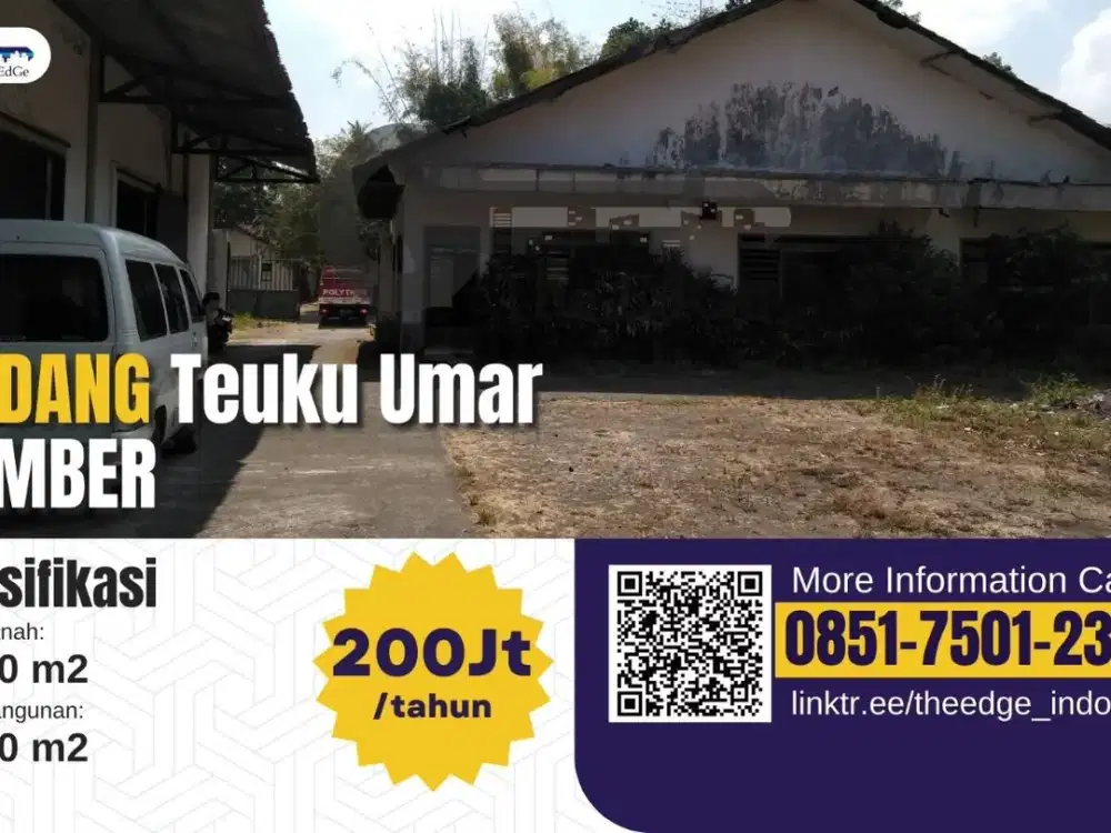 KHUSUS DISTRIBUTOR Gudang Murah 1000 m2 di Jember - The EdGe