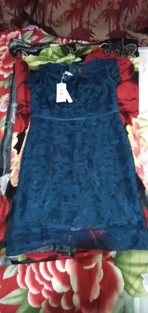 Jual Dress Biru Pesta Wanita