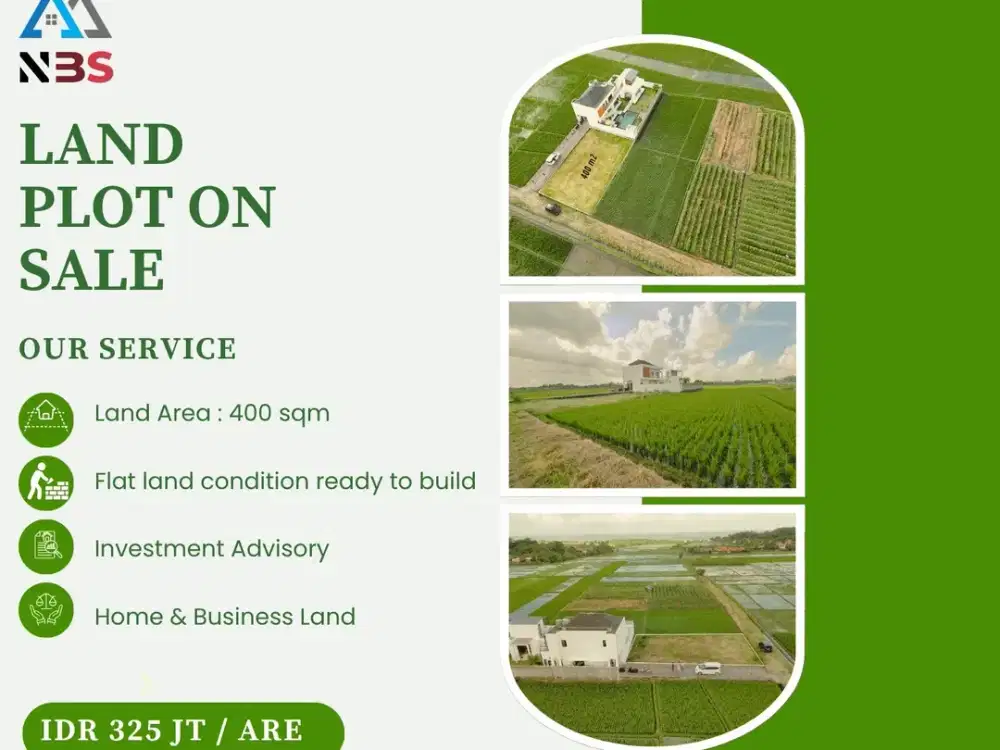 Tanah View Laut , Sawah dan Gunung  Cocok untuk Villa