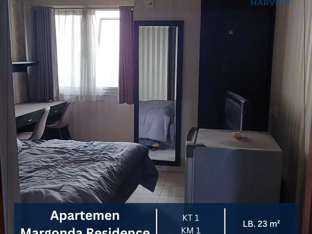 DIJUAL RUGI APARTEMEN MARGONDA RESIDENCE TOWER D TYPE STUDIO VIEW POOL