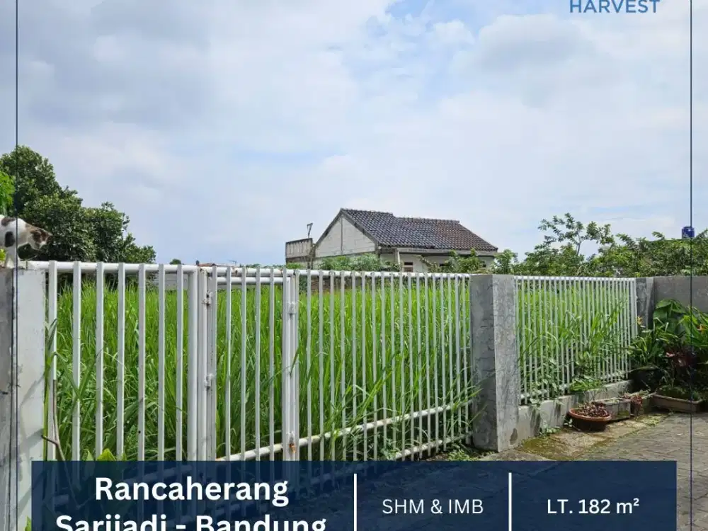 DIJUAL MURAH KAVLING DI RANCAHERANG LUAS TANAH 182M2 SARIJADI BANDUNG