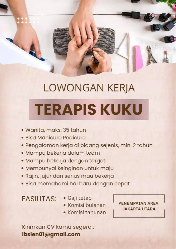 DIBUTUHKAN TERAPIS KUKU