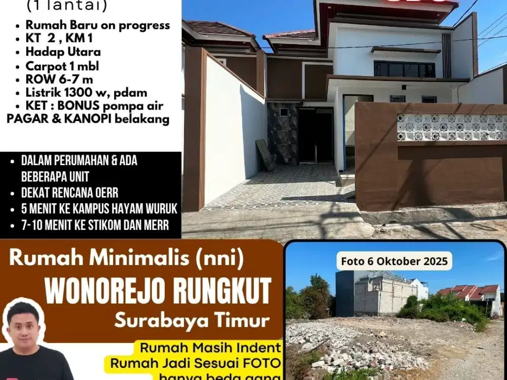 rumah murah surabaya, rumah rungkut, rumah minimalis surabaya, rumah baru 1 lantai