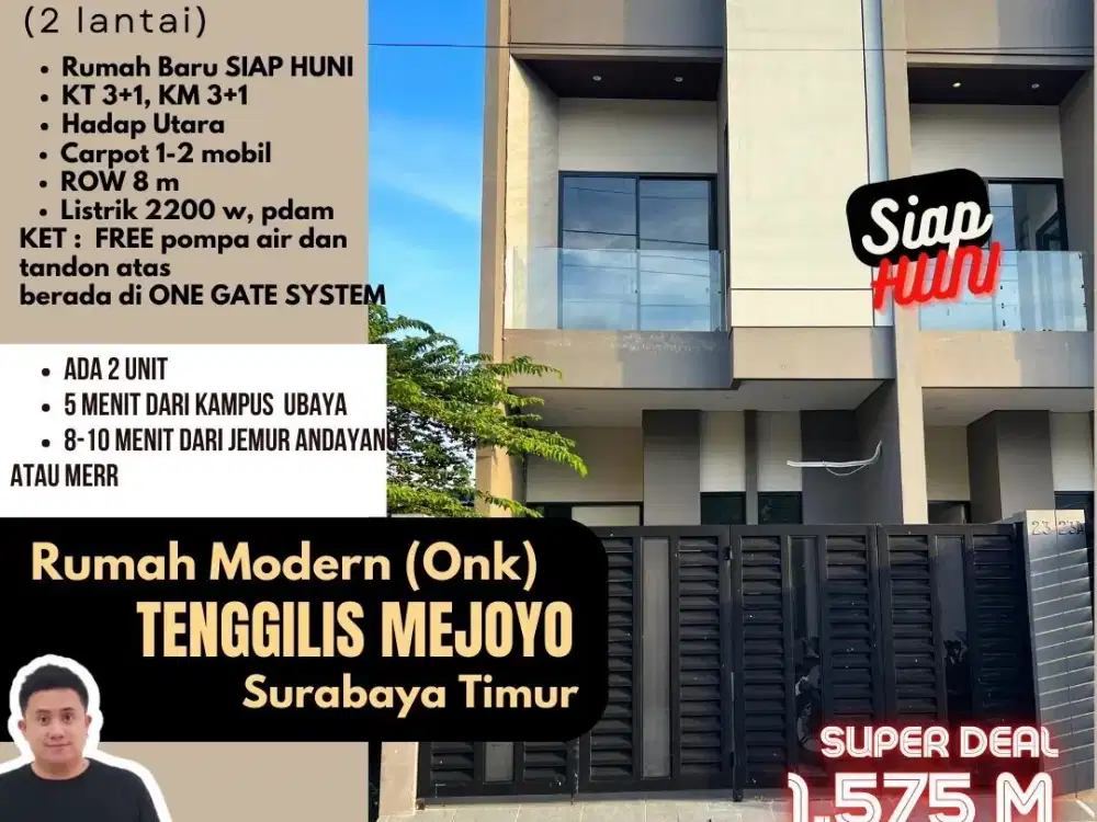 rumah tenggilis surabaya, rumah modern minimalis, rumah baru, rumah dekat ubaya