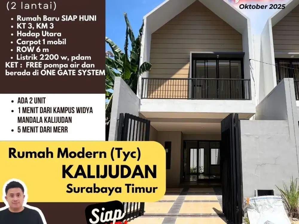 rumah kalijudan surabaya, rumah modern minimalis, rumah baru, rumah siap huni