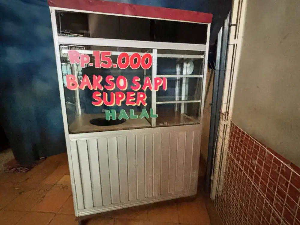 Gerobak / Etalase  bekas jual bakso