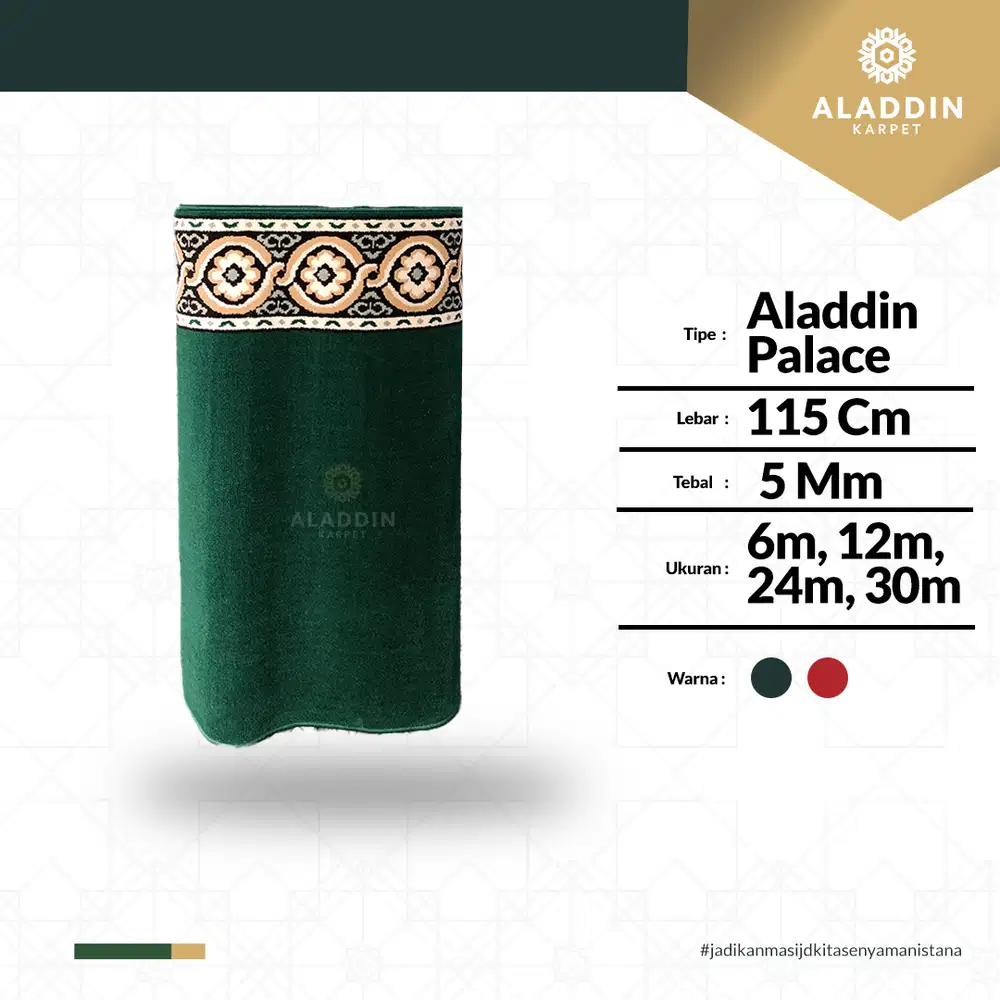 Karpet Masjid Aladdin Palace Produk Lokal bahan Impor Turki