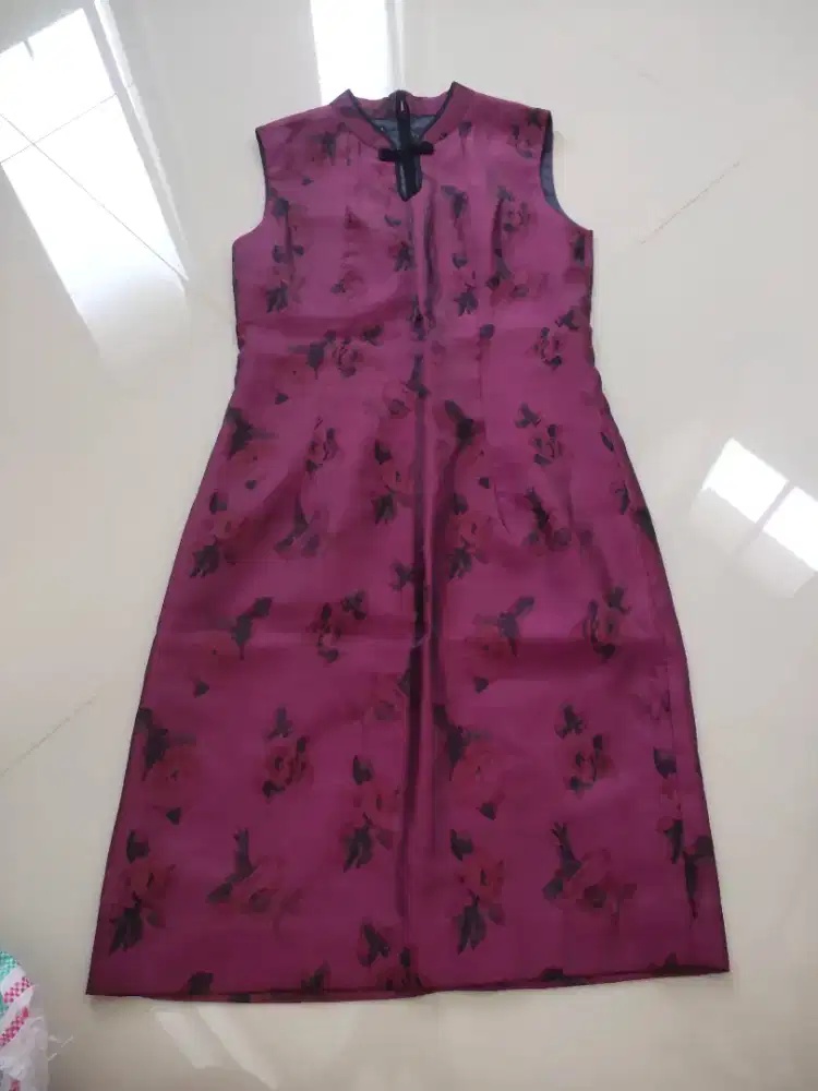 Baju Imlek Cheongsam Ungu