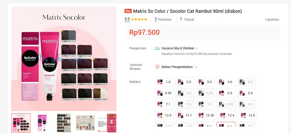 Matrix So Color Cat Rambut 90ml