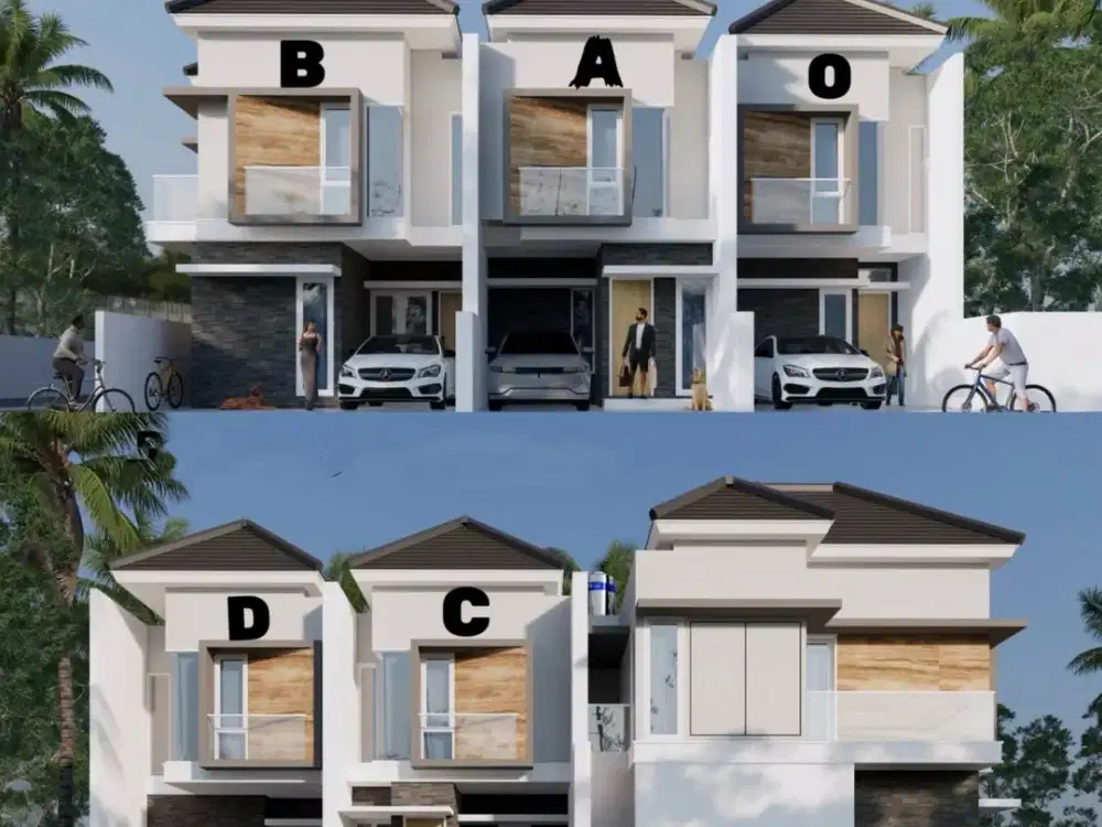 Rumah Baru 5 Unit di Taman Pondok Indah II, Harga 1M dapat Row Jalan 4 Mobil