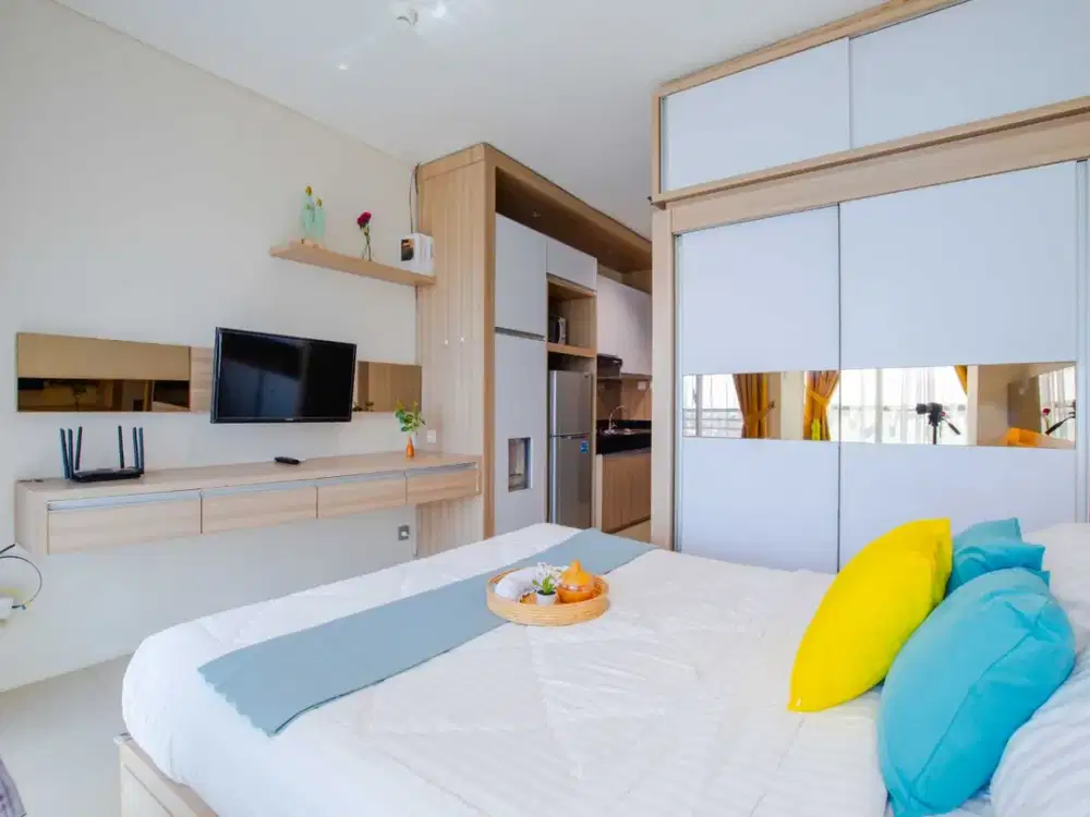 Apartemen Studio GP Plaza Full Furnished With City View - Jakarta Pusat Dekat Gelora Bung Karno Senayan, Slipi, Sudirman, Semanggi