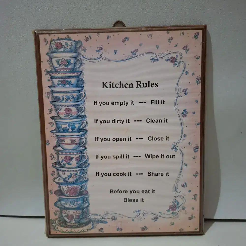 Hiasan Dinding Kitchen Rules