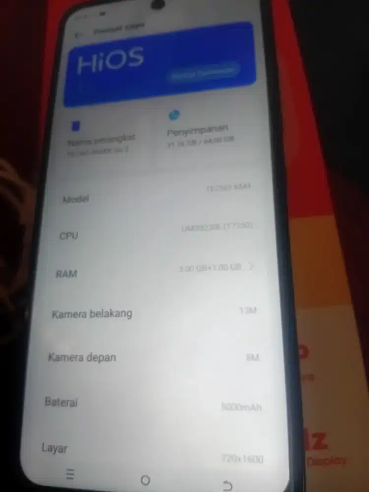 Tecno spark go 2 ram 3/64 mulus no minus fullset