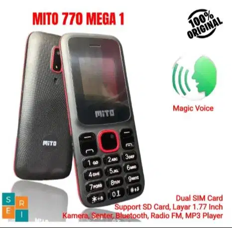 MITO 770 Mega 1 - MAGIC VOICE - Dual Sim - Radio FM / Hp Unik