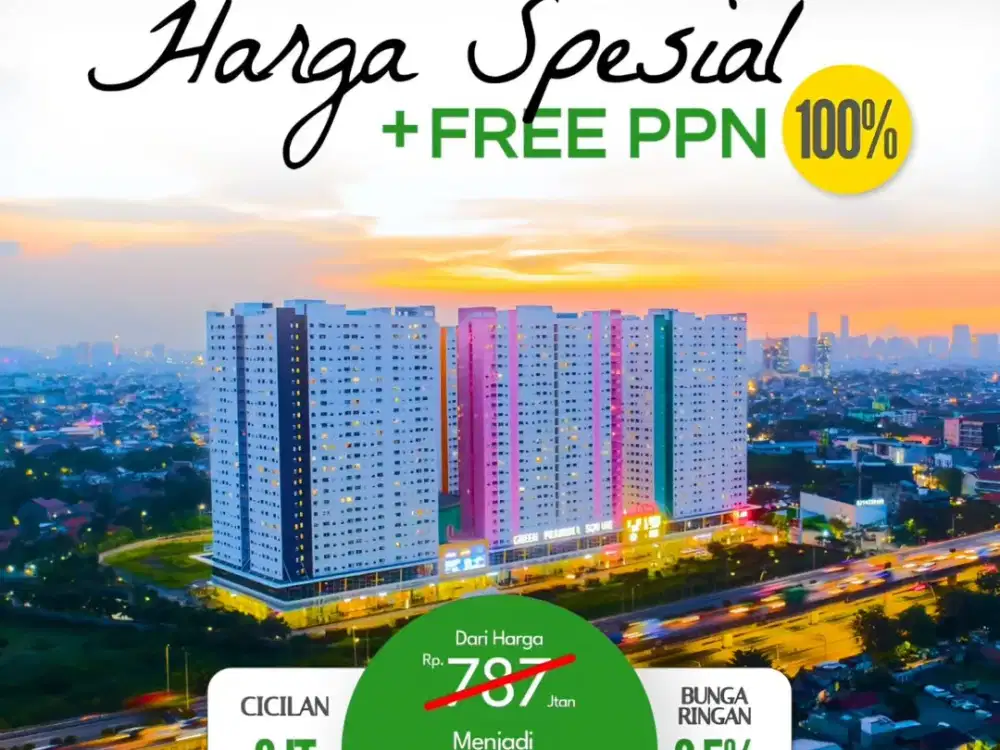 APARTEMEN GREEN PRAMUKA CITY UNIT BARU BISA KPR DEKAT RS ISLAM TOLL & MALL
