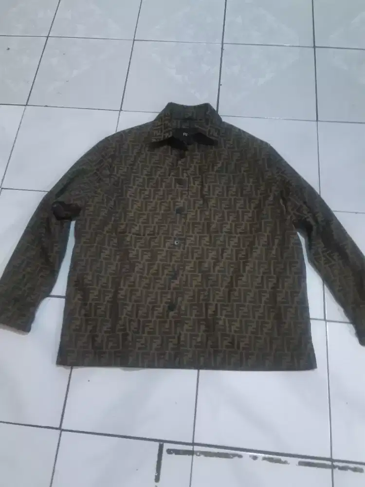 jaket trucker fendi monogram