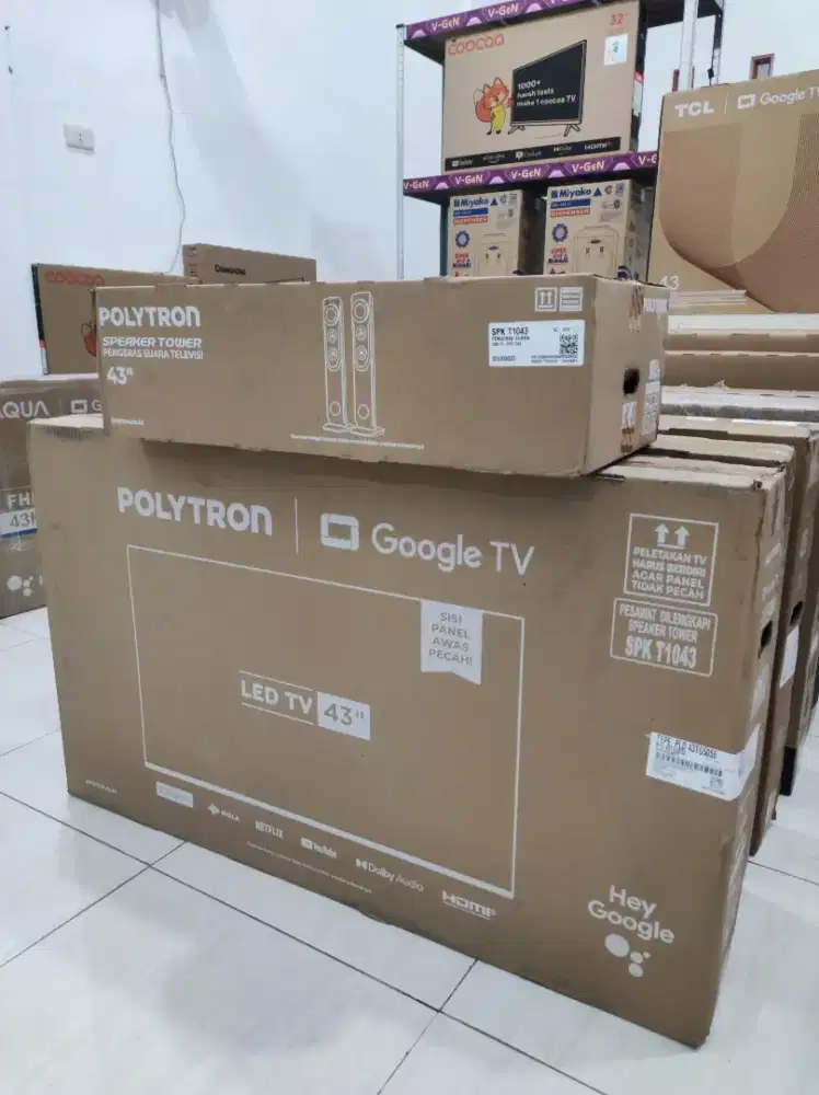Polytron 43 in google tv spiker tower
