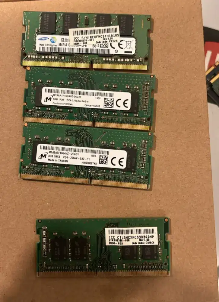 Ram laptop sodimm DDR4 8gb copotan unit original normal