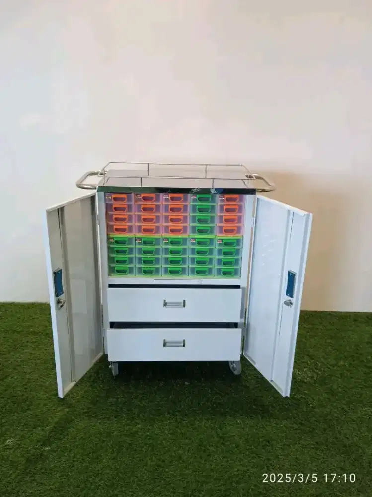 Troli Obat Besi | Lemari Tempat Penyimpanan Obat