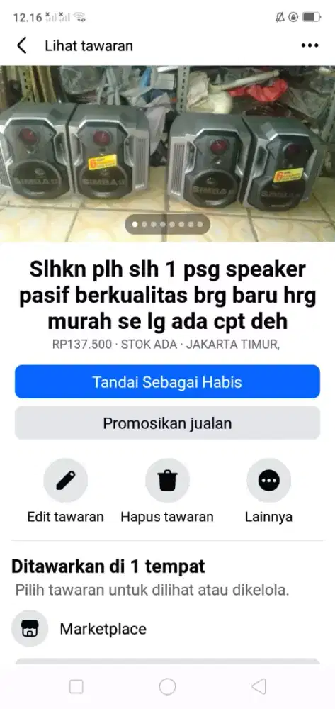 Slhkn lh slh 1 psg dr speaker pasif compo lawas brg baru stok lama nih