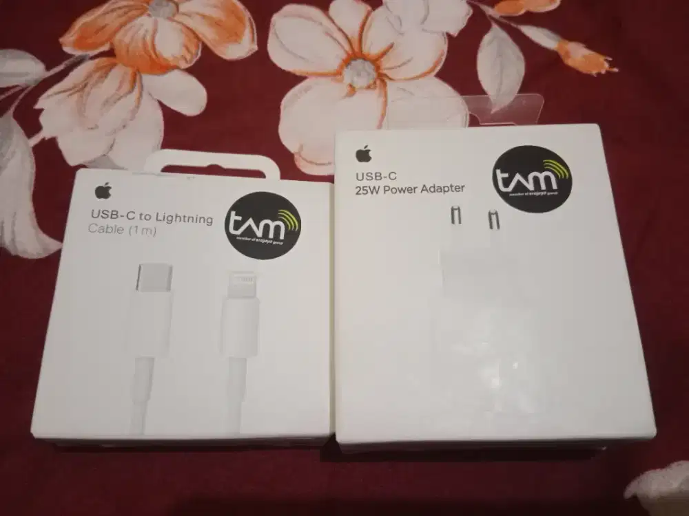 Adaptor Original Tam Iphone 25watt+Kabel Data Tipe C To Lighting(New)