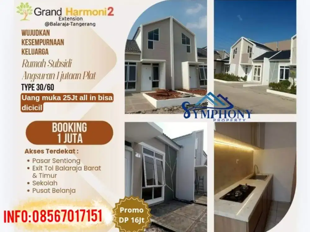 RUMAH SUBSIDI DI BALARAJA CICILAN 1 JUTAAN FLAT