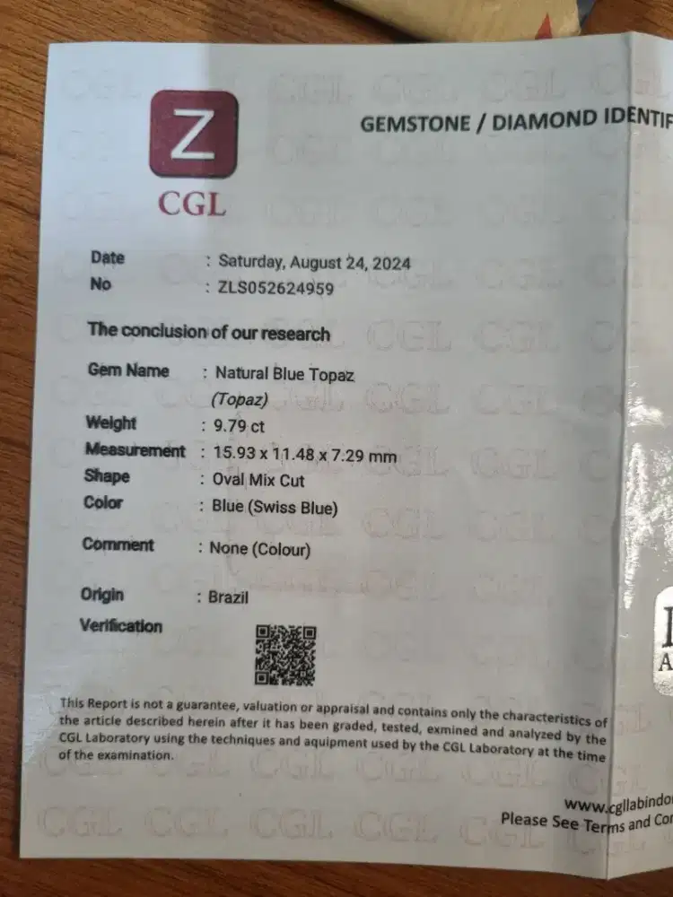 Batu Natural Blue topaz elektrik (Swiss Blue)