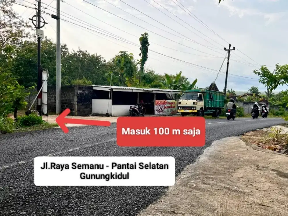 Dijual tanah murah subur di Candirejo Semanu Gunung Kidul