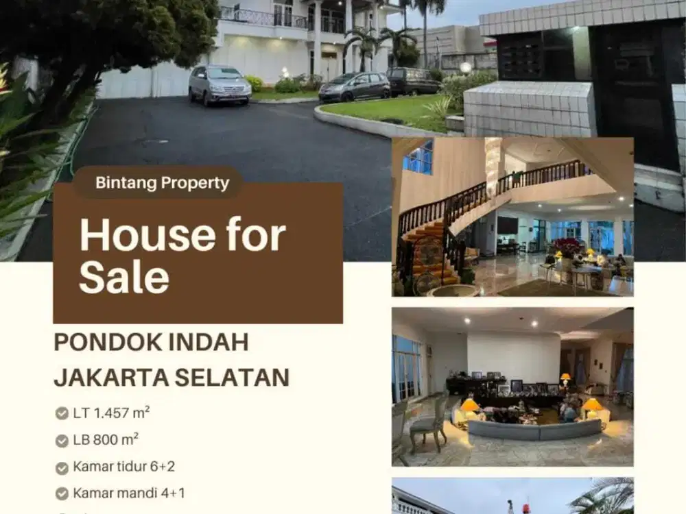 DIJUAL RUMAH PONDOK INDAH JAKARTA SELATAN POSISI JALAN UTAMA NEGO!!