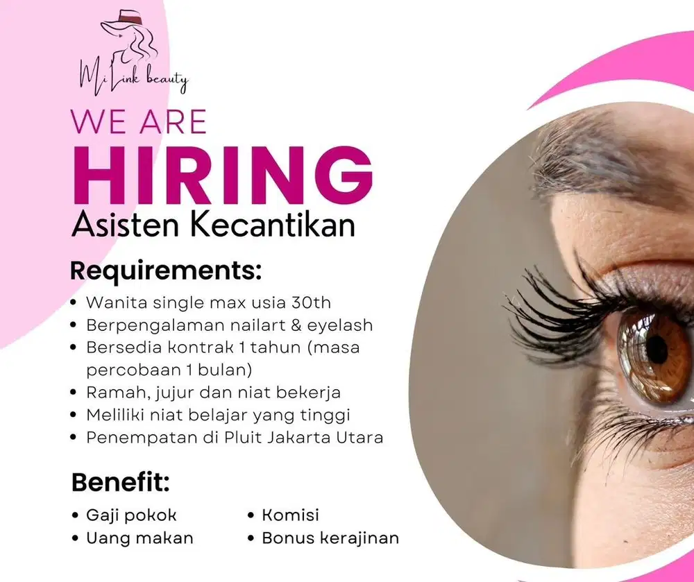 Lowongan kerja diutamakan pengalaman bidang nails