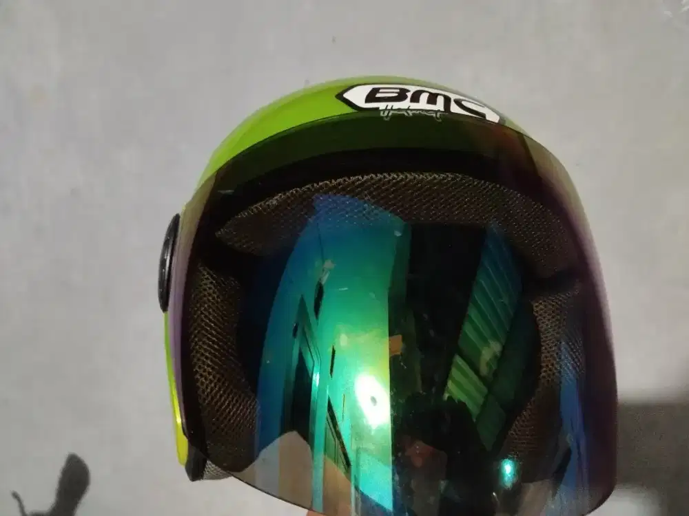 Helm Half Face BMC Hijau Green Lime